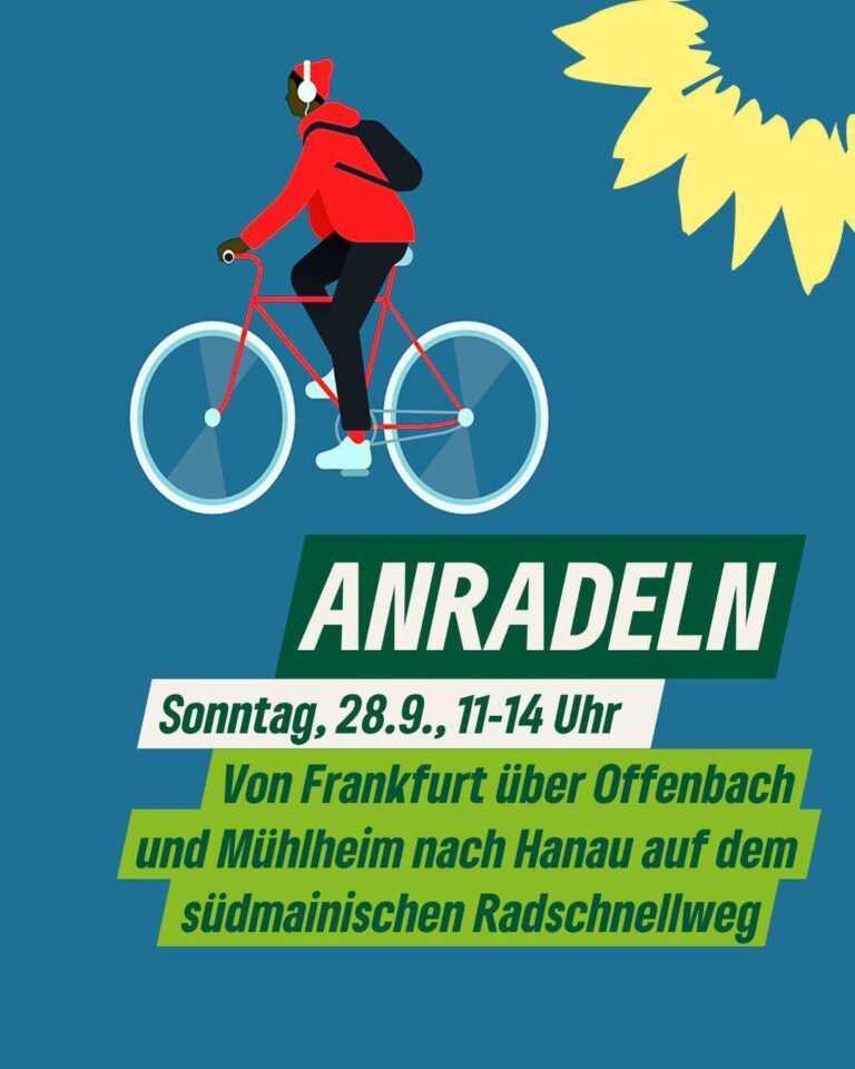 Grüne wollen Route des Radschnellwegs sichtbar machen – südmainisch auf zwei Rädern unterwegs
